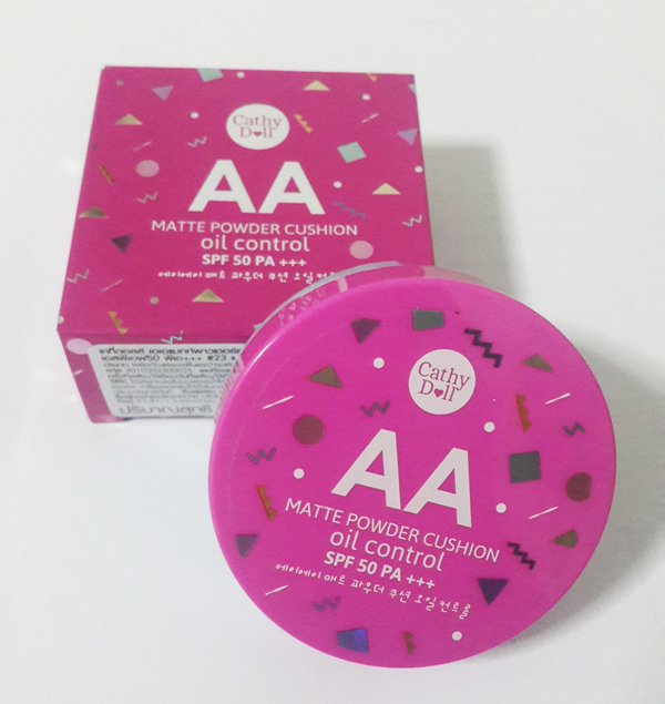 Cathy Doll AA Matte Powder Cushion Oil Control SPF50 PA+++ #21 Light Beige 15 gr. Thailand-work-detail-aa-cushion
