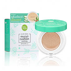 Aloe Snail Moist Cushion SPF50 PA+++ Baby Bright #21 Light Beige 15 gr. Thailand. ТАЙСКАЯ КОСМЕТИКА. ТАИЛАНД