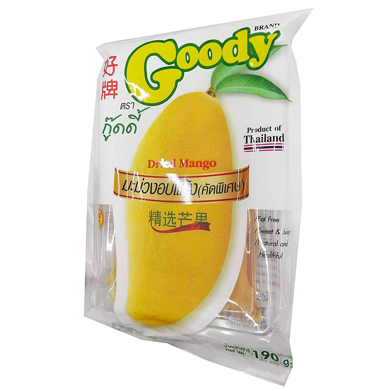 Ломтики натурального сушеного Тайского манго Goody Dried Mango (сухофрукты) купить в Москве и Московской области. таиланд