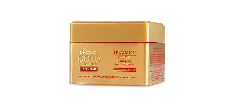 Натуральная маска для ослабленных волос из Тайланда Biowoman Gold Essence for hair Repair Treatment купить в Москве и Московской области