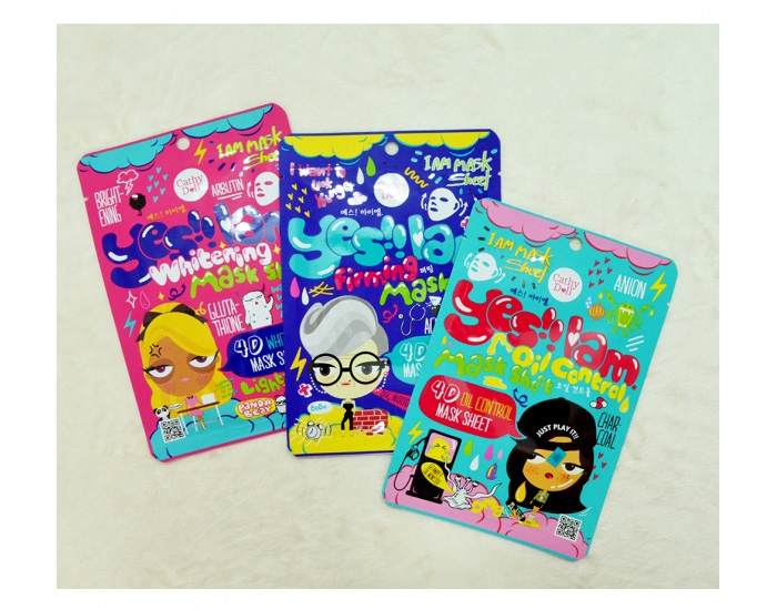 Натуральная тканевая маска для лица из Тайланда с эффектом отбеливания кожи Cathy Doll 4D Yes I Am Whitening Mask Sheet купить в Москве. тай