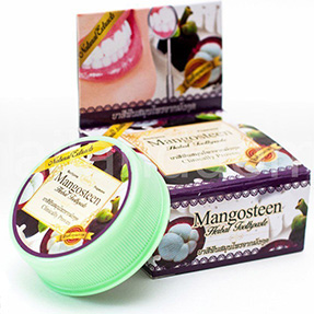 Натуральная травяная отбеливающая зубная паста Мангустин Rochjana Mangosteen Toothpaste 30 гр. Таиланд