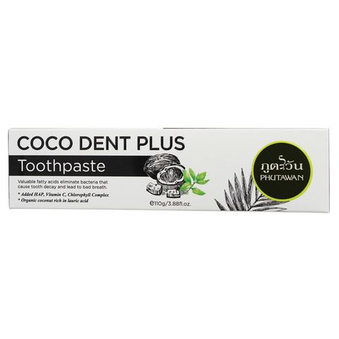 Натуральная зубная паста с кокосовым маслом Кокос плюс от Phutawan Coco Dent Plus Toothpaste 110 гр. Таиланд Phatuwan_Coconut_Toothpaste