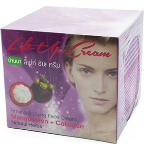 Натуральный подтягивающий крем для лица Мангостин, Коллаген и Витамин E BANNA Skin Firming & Lifting Cream Mangosteen, Collagen & Vitamin E 80 мл. Таиланд