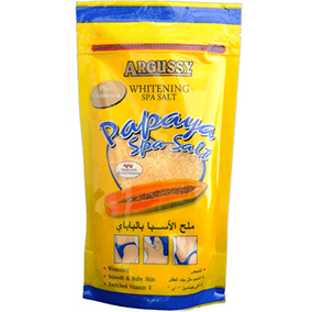 Натуральный солевой скраб для тела Папайя и витамином E Argussy Papaya Spa Salt 300 гр. Таиланд