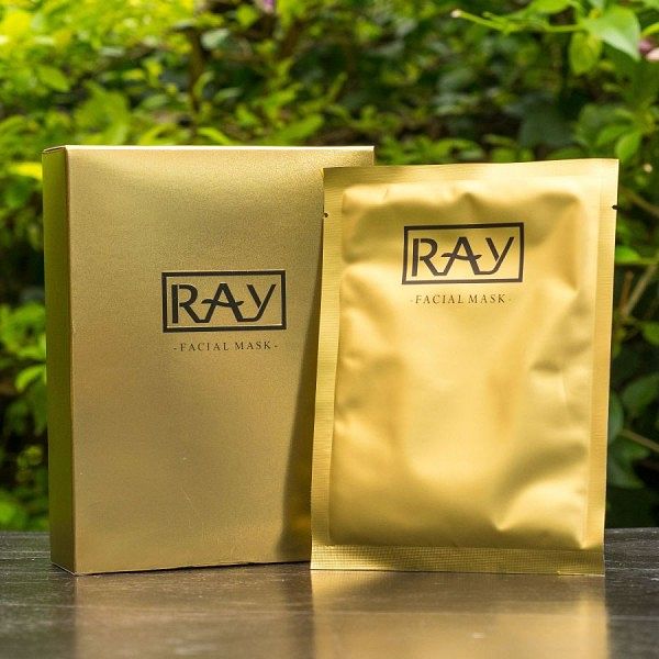 Омолаживающая маска для лица из Тайланда с коллоидным золотом RAY Facial Mask Gold 43 гр. тайская маска для лица ray