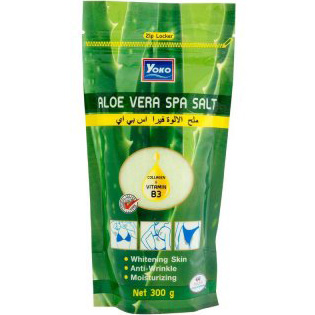 Солевой Тайский скраб для тела с Алоэ вера Yoko Argussy Aloe vera Spa Salt 300 гр.