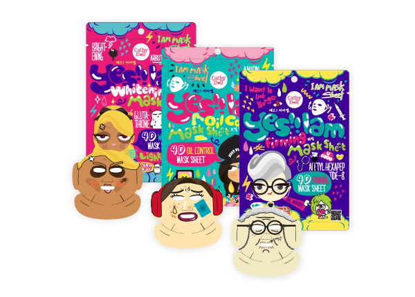 Тайская тканевая маска - лифтинг с пептидами Cathy Doll 4D firming mask sheet 35 гр. купить в москве