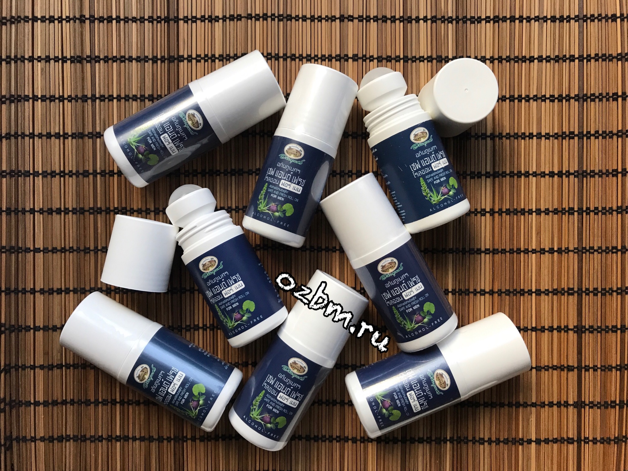 Тайский роликовый дезодорант для мужчин ABHAIBHUBEJHR Safe and Fresh Roll on Deodorant For Men купить в Москве и МО. тайская косметика