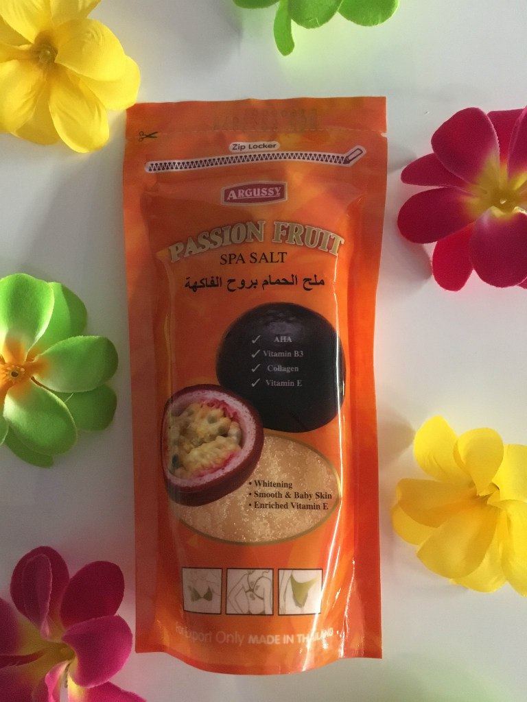 Тайский солевой скраб с витамином E и Маракуей Argussy Passion Fruit Spa Salt 300 гр. СКРАБ ДЛЯ ТЕЛА ИЗ ТАЙЛАНДА